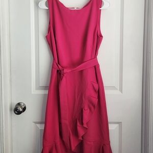 Calvin Klein Fuchsia Asymmetrical Dress